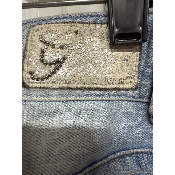 Guess Vintage Y2K Ultra Low Rise Denim Bootcut Jeans Size 29 Medium Wash - Picture 6 of 7